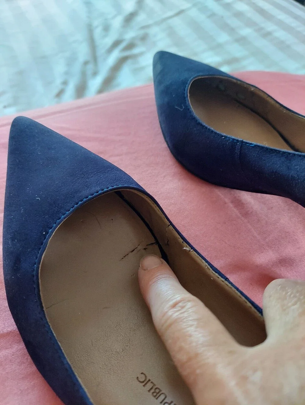 Banana Republic Hello Sole Mate Blue Suede Heels